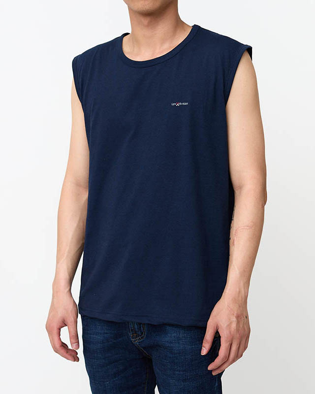 Tricou bărbați fără mâneci bleumarin – Îmbrăcăminte Barbati imagine noua 2022