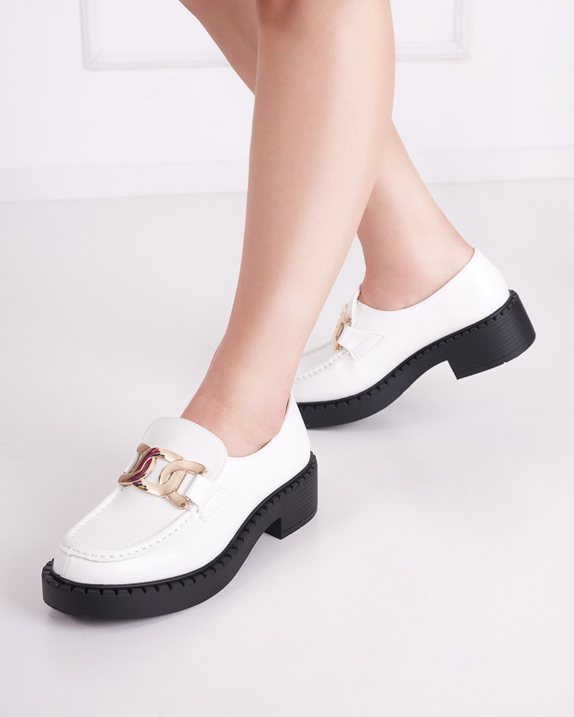 Pantofi de dama alb din piele ecologica Cammi – Incaltaminte alb imagine noua 2022