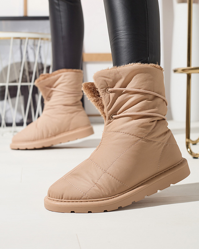 Pantofi de damă maro deschis a`la cizme de zăpadă Amirfu- Footwear Ala imagine noua 2022