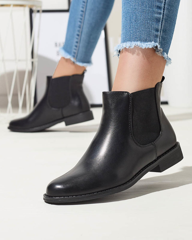 Cizme negre pentru femei a`la sztyblety Novos- Footwear