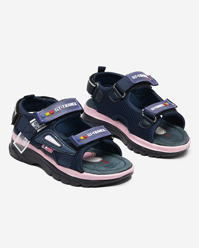 Sandale pentru fete de culoare bleumarin Umaf- Pantofi bleumarin imagine noua 2022