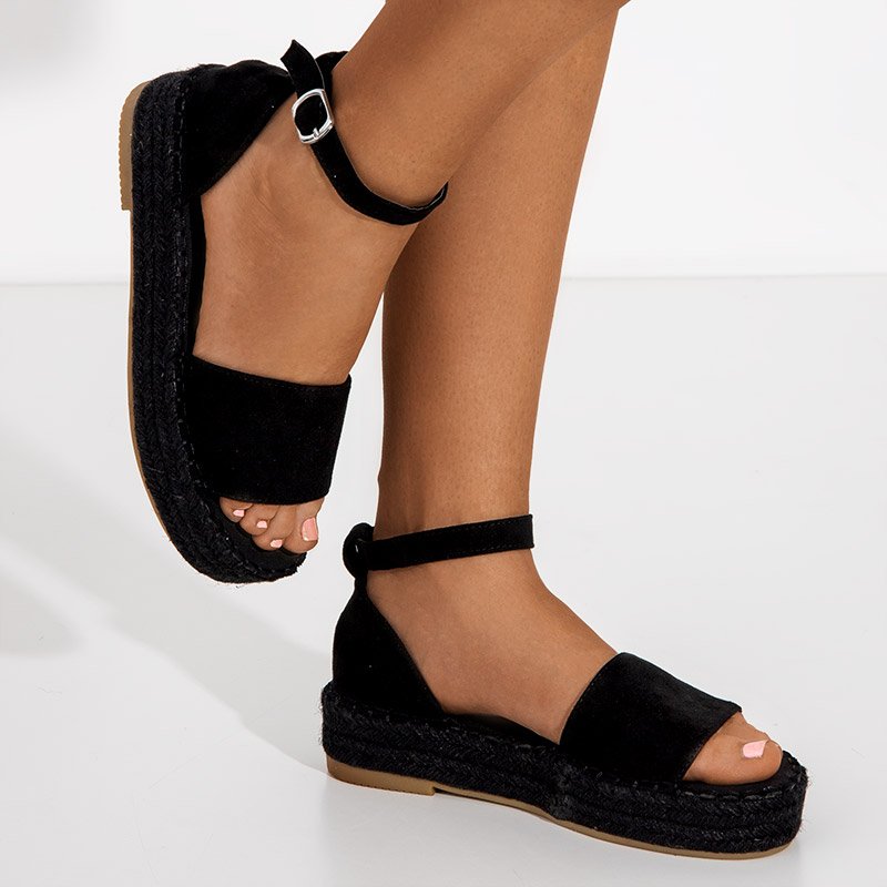 Sandale cu platformă Sitra pentru femei negre - Încălțăminte