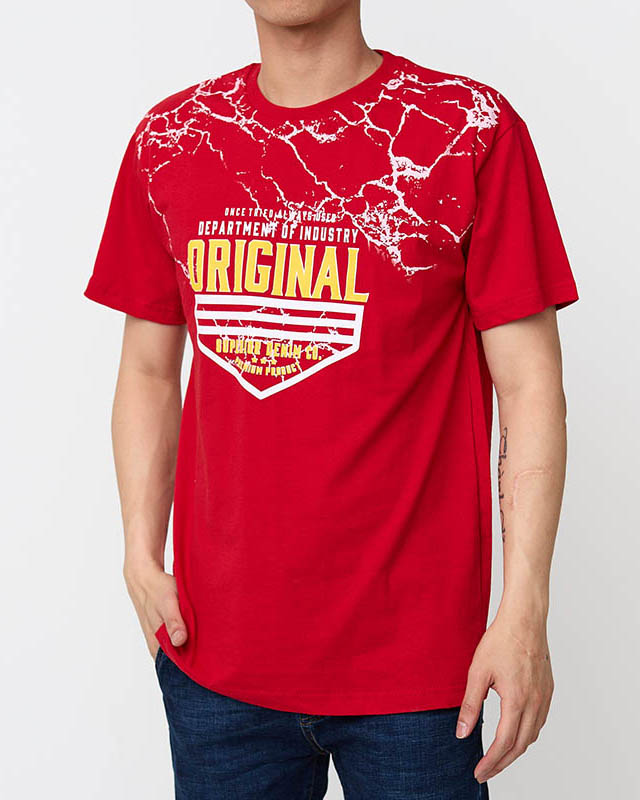 Tricou roșu pentru bărbați cu imprimeu – Îmbrăcăminte Barbati imagine noua 2022