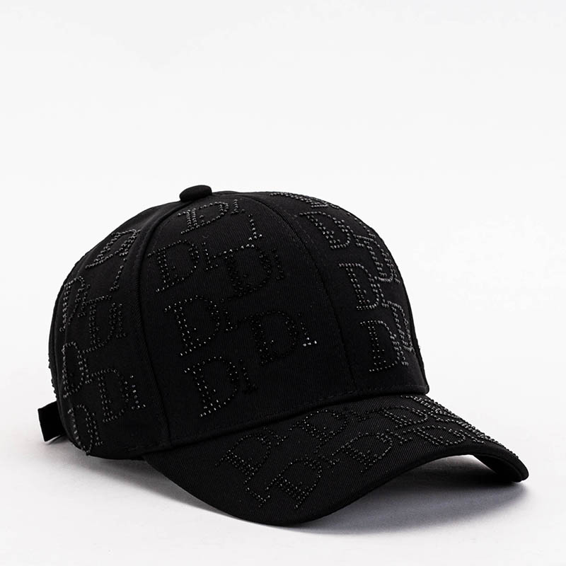 Şapcă de baseball neagră cu zirconiu cubic – Accesorii royal-fashion imagine noua 2022