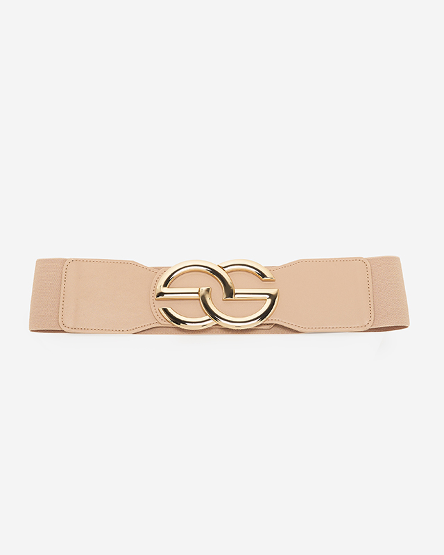 Cureaua elastica camel cu catarama mare aurie – Accesorii royal-fashion imagine noua 2022