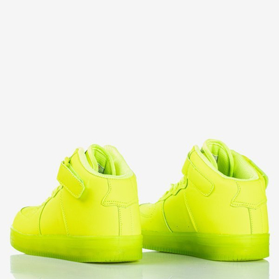 Încălțăminte sport pentru copii de culoare verde neon de la Cooper - Încălțăminte