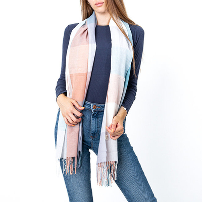 Eșarfă de damă verde în carouri - Accesorii