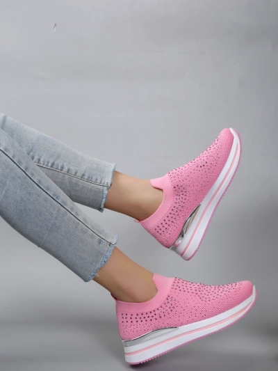 Încălțăminte sport femei slip-on Royalfashion cu strasuri Ceromie