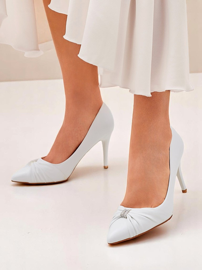 Royalfashion Pantofi cu toc pentru femei din piele ecologică Venetia Nera