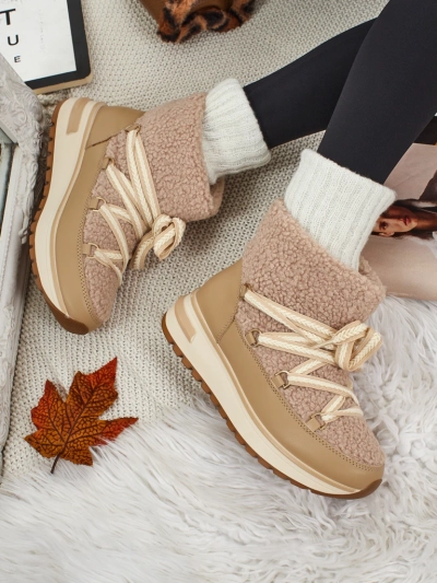 Botine damă tip snowboots cu blană Verruna