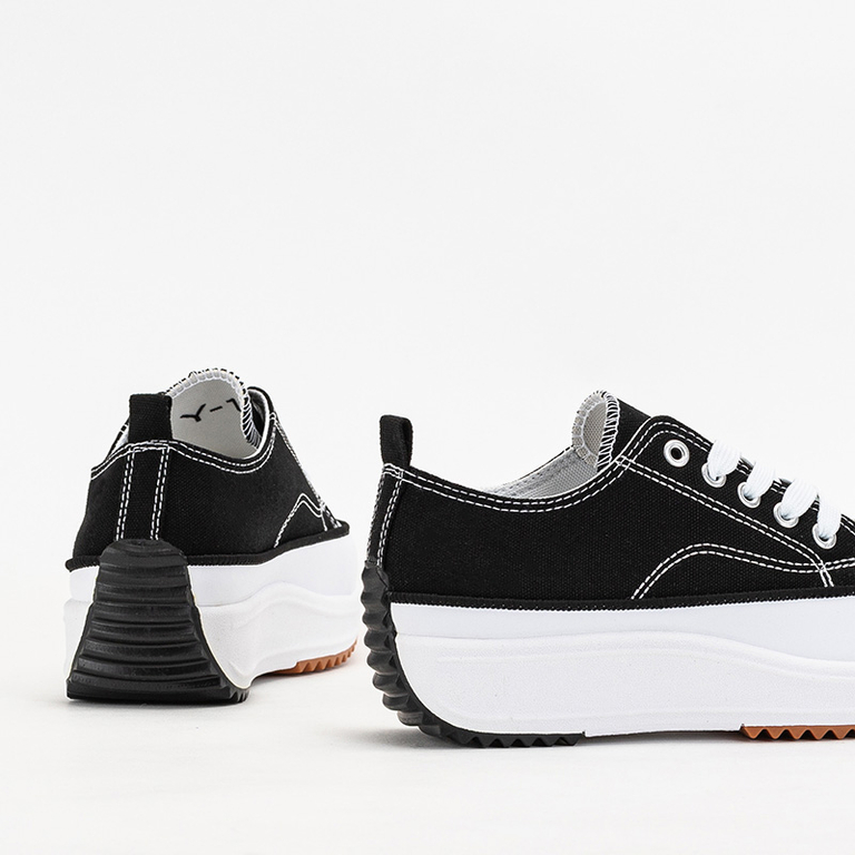 Tenisori de dama de culoare neagra pe platforma Trenicso - Incaltaminte