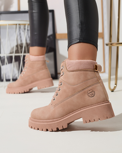 Cizme de trapper izolate roz închis pentru femei Teruna - Încălțăminte