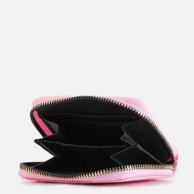 Portofel mic pentru femei din brocart roz - Portofel