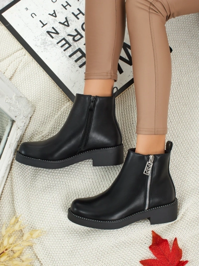 Botine de damă din piele ecologică Belvani