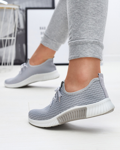 Pantofi sport din material textil pentru femei gri Vobbu- Footwear