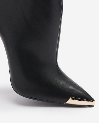 OUTLET Cizme stiletto de damă negre Stevib- Footwear