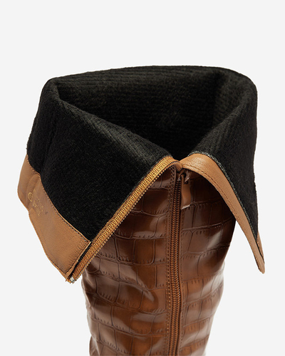 Cizme de damă de culoare camel Mastiu- Încălțăminte