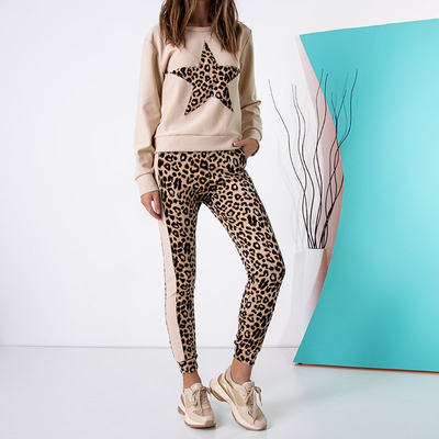 Set de trening pentru femei bej - Îmbrăcăminte