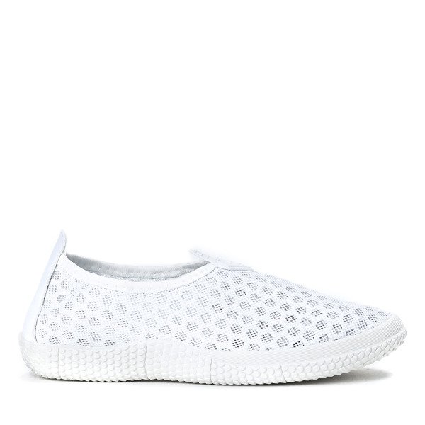 Białe sportowe buty slip on Nieve - Obuwie