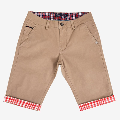 Pantaloni scurți bej pentru bărbați - Îmbrăcăminte