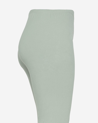 Jambiere de damă verzi 3/4 PLUS SIZE - Îmbrăcăminte