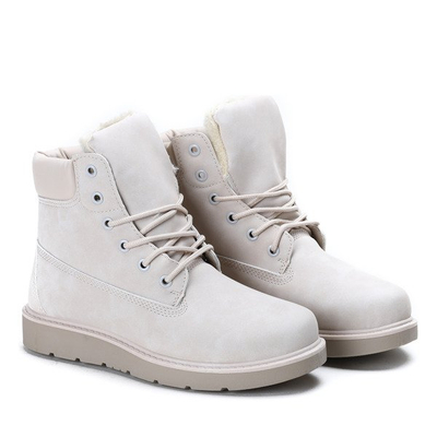 Ocieplane trapery w kolorze beżowym Be Happy - Obuwie