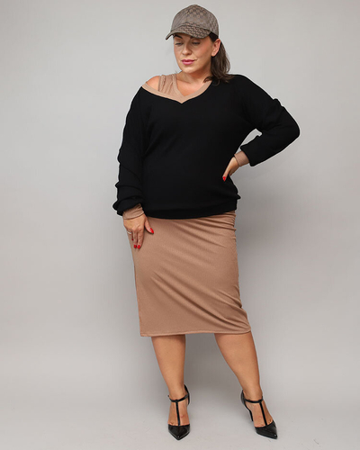 Royalfashion Set casual pentru femei în negru și maro