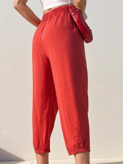 Pantaloni drepți pentru femei Royalfashion din țesătură 7/8