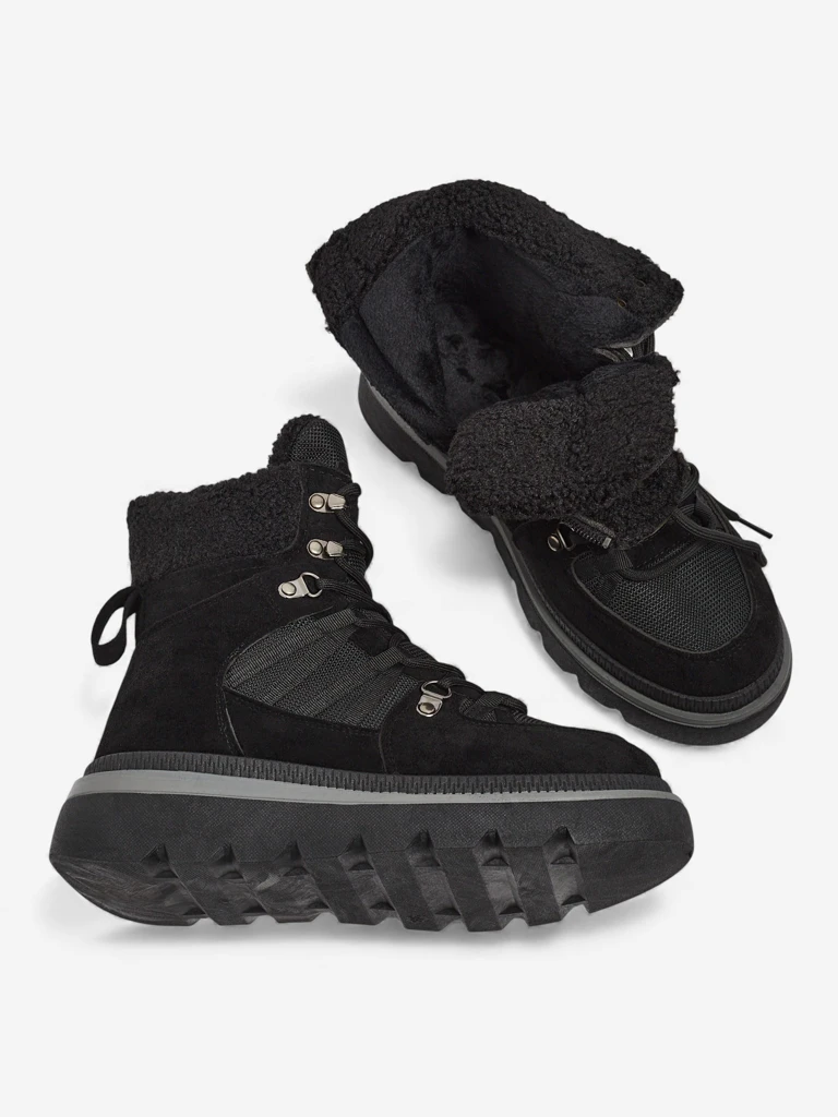 Botki Damskie Aurora Czarne Skórzane Eleganckie na Jesień