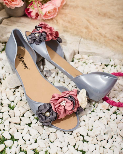 Royalfashion Balerini din cauciuc cu floare Koddies