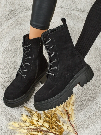 Botine workery dama din piele ecologică întoarsă Velisse