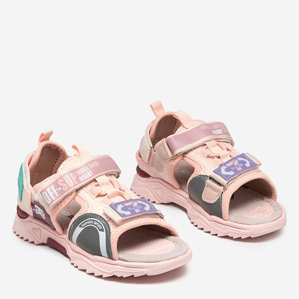 Sandale copii Wukapi roz cu velcro - Pantofi