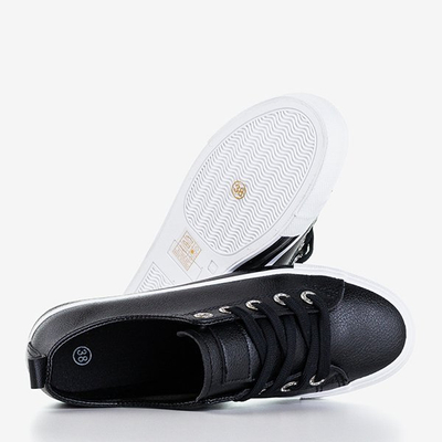 Czarne damskie tenisówki Zuta - Obuwie