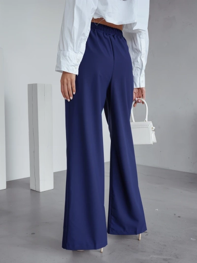 Pantaloni largi pentru femei Royalfashion cu plisă