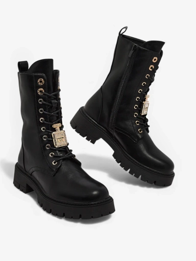 Botine de damă Venit cu șireturi din piele ecologică