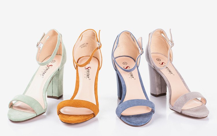 Sandale de dama verzi pe un post Sweet Honey - Încălțăminte