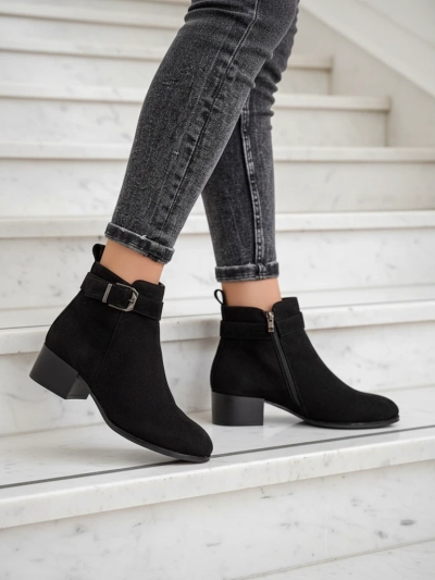 Botine Elegante Nero din Piele Ecologică