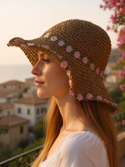 Royalfashion Pălărie de paie pentru femei Malvera