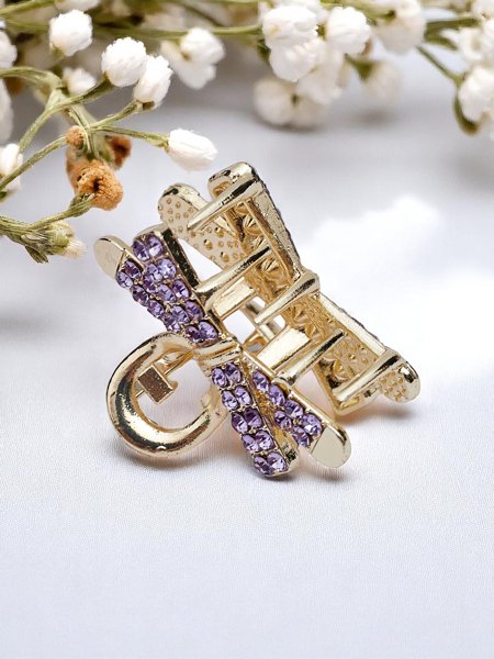 Royalfashion Agrafă de păr cu strasuri Agrafă aurie