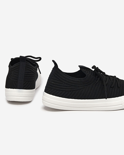 Royalfashion Negru adidași cu nervuri Manfer pentru femei