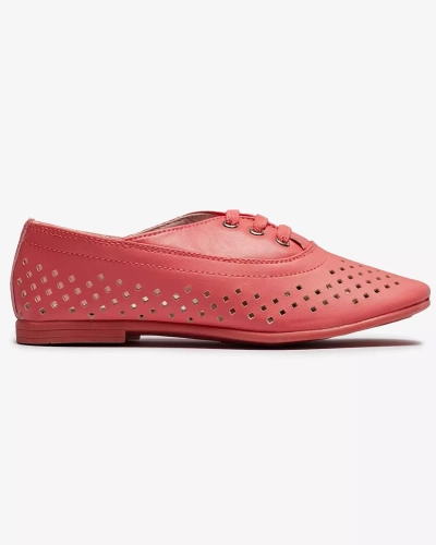 Mocasini roz traforați pentru copii Janno- Footwear
