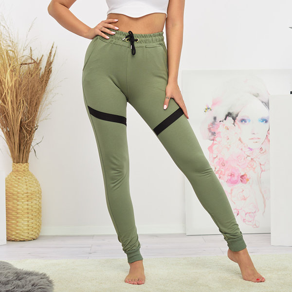 Pantaloni de trening verzi dama - Imbracaminte