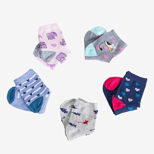 5 șosete / pachet pentru copii colorate - Șosete