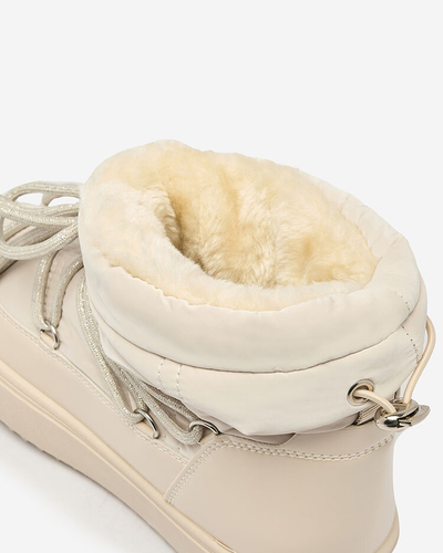 Royalfashion Cizme de damă slip-on cizme de zăpadă a'la în bej Nevsone