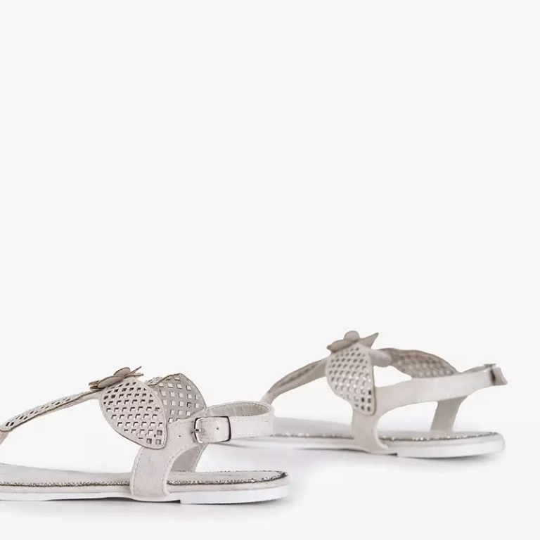 OUTLET Sandale albe Kasey - Incaltaminte