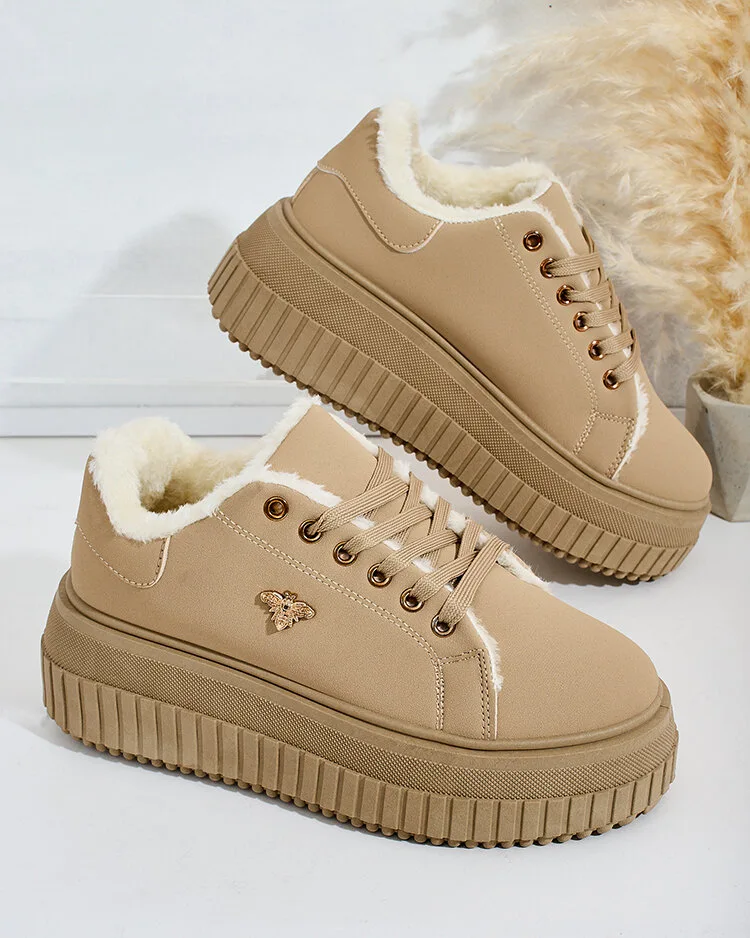 Royalfashion Adidași de damă încălțați cu blană Noxu