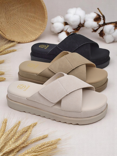 Royalfashion Sandale plate pentru femei Evre