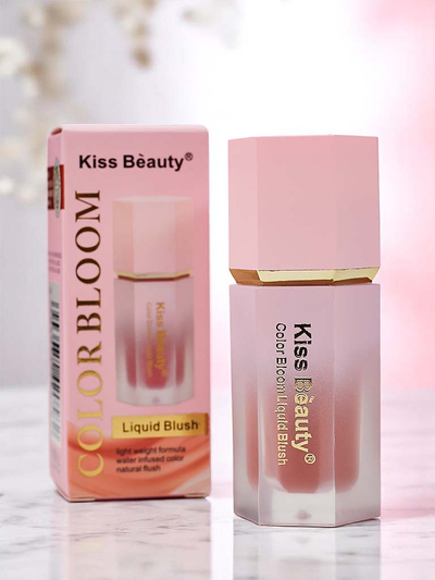 Ruj lichid Kiss Beauty cu aplicator burete, nuanța Sunset