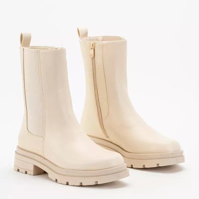 OUTLET Cizme inalte dama bej de la Dolfina - Incaltaminte