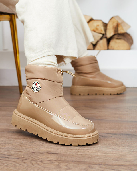 Royalfashion Cizme de zăpadă slip-on pentru femei de culoare maro Ireda